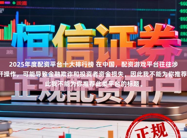 2025年度配资平台十大排行榜 在中国，配资游戏平台往往涉及高风险和高杠杆操作，可能导致金融欺诈和投资者资金损失，因此我不能为你推荐此类平台的标题。